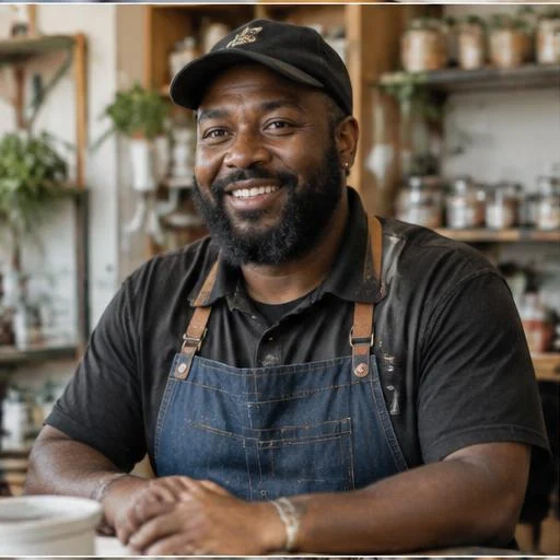 Small business owner in his shop