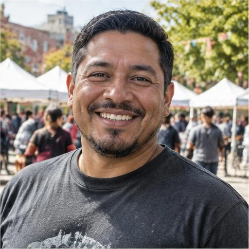 Neighborhood organizer at an event